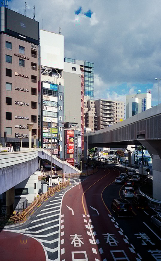 View from a motorway overpass