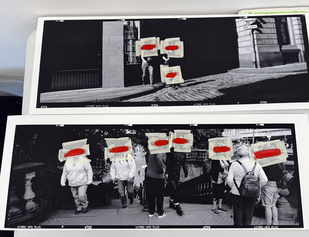 Photographs on a wall